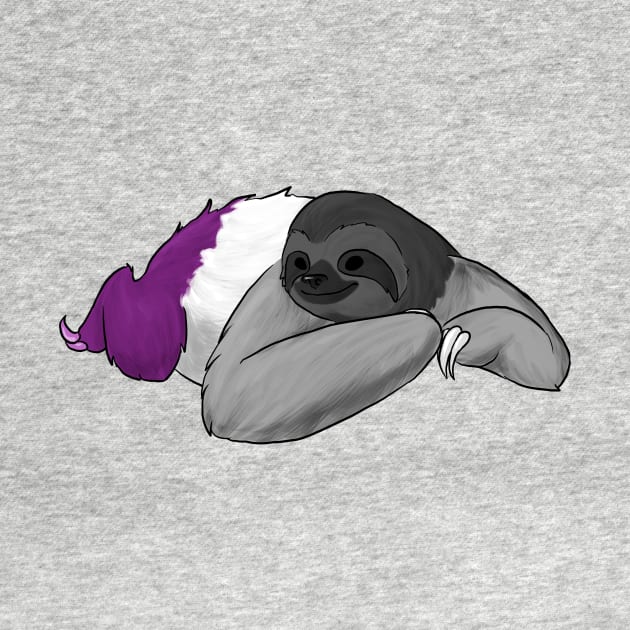 Asexual Pride Sloth by Khalico